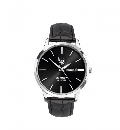 Sekonda Black Leather Watch