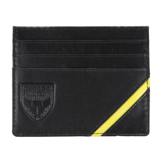 Black Stripe Leather Card Holder