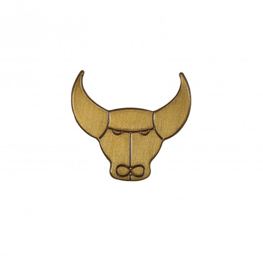 Gold Ox Pin Badge
