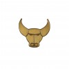 Gold Ox Pin Badge