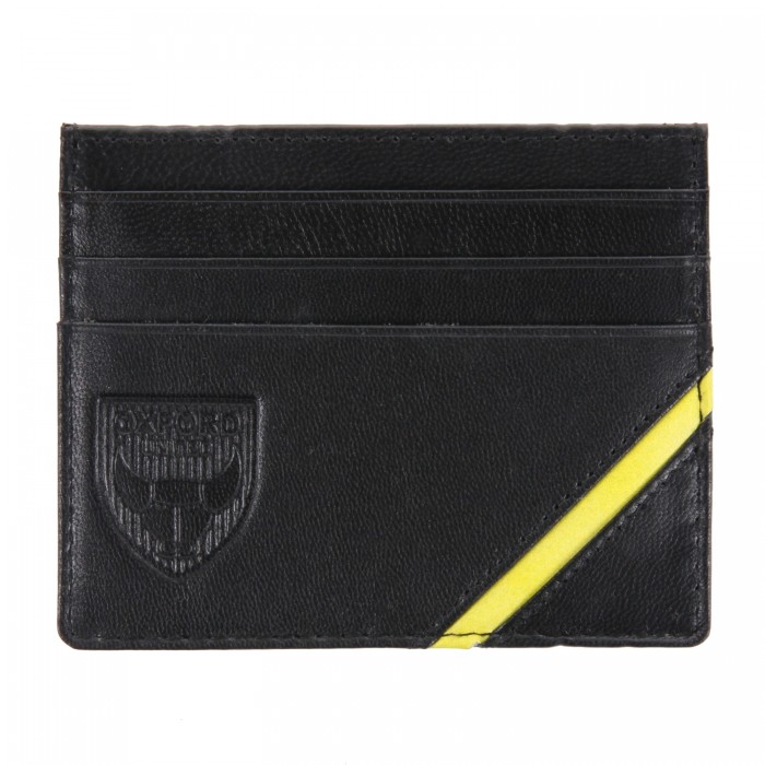 Black Stripe Leather Card Holder
