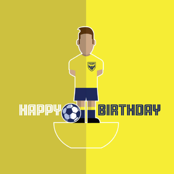Footy Figure Birthday Card Footy Figure Birthday Card