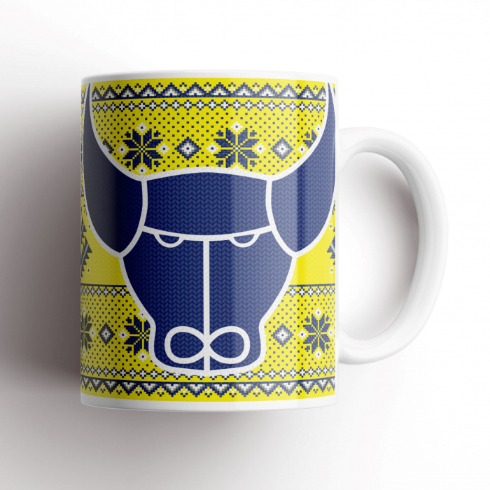 Ox Christmas Knit Mug